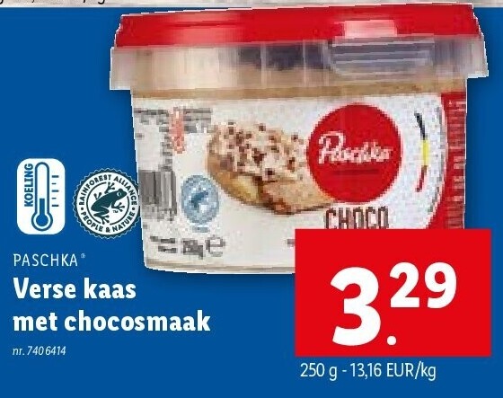 Verse kaas met chocosmaak