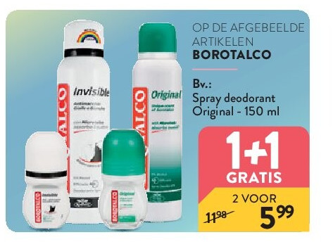 OP DE AFGEBEELDE ARTIKELEN BOROTALCO