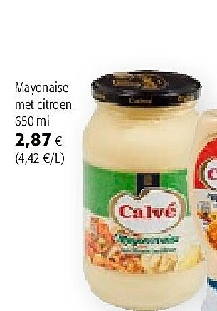 Calvé Mayonaise met citroen 650 ml