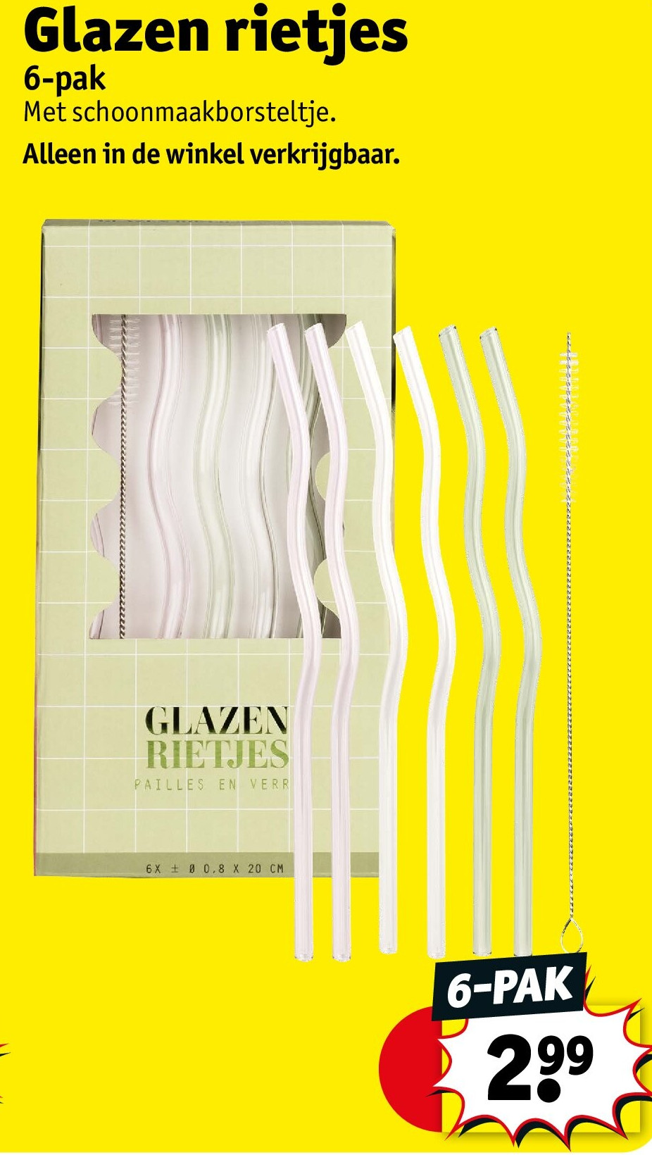 Glazen rietjes