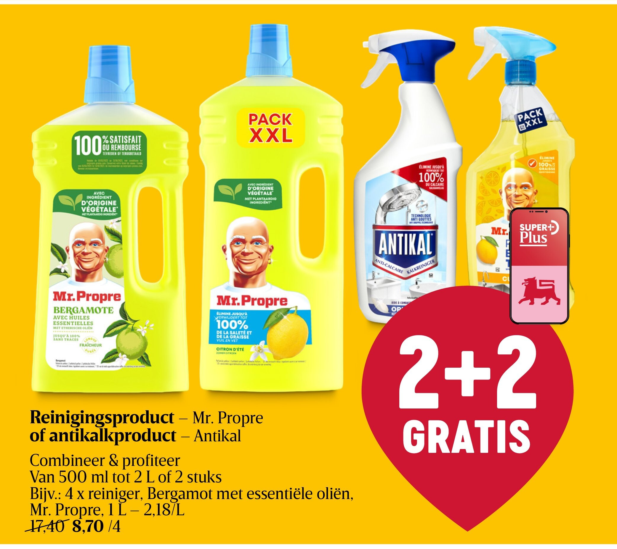 Reinigingsproduct – Mr. Propre of antikalkproduct – Antikal