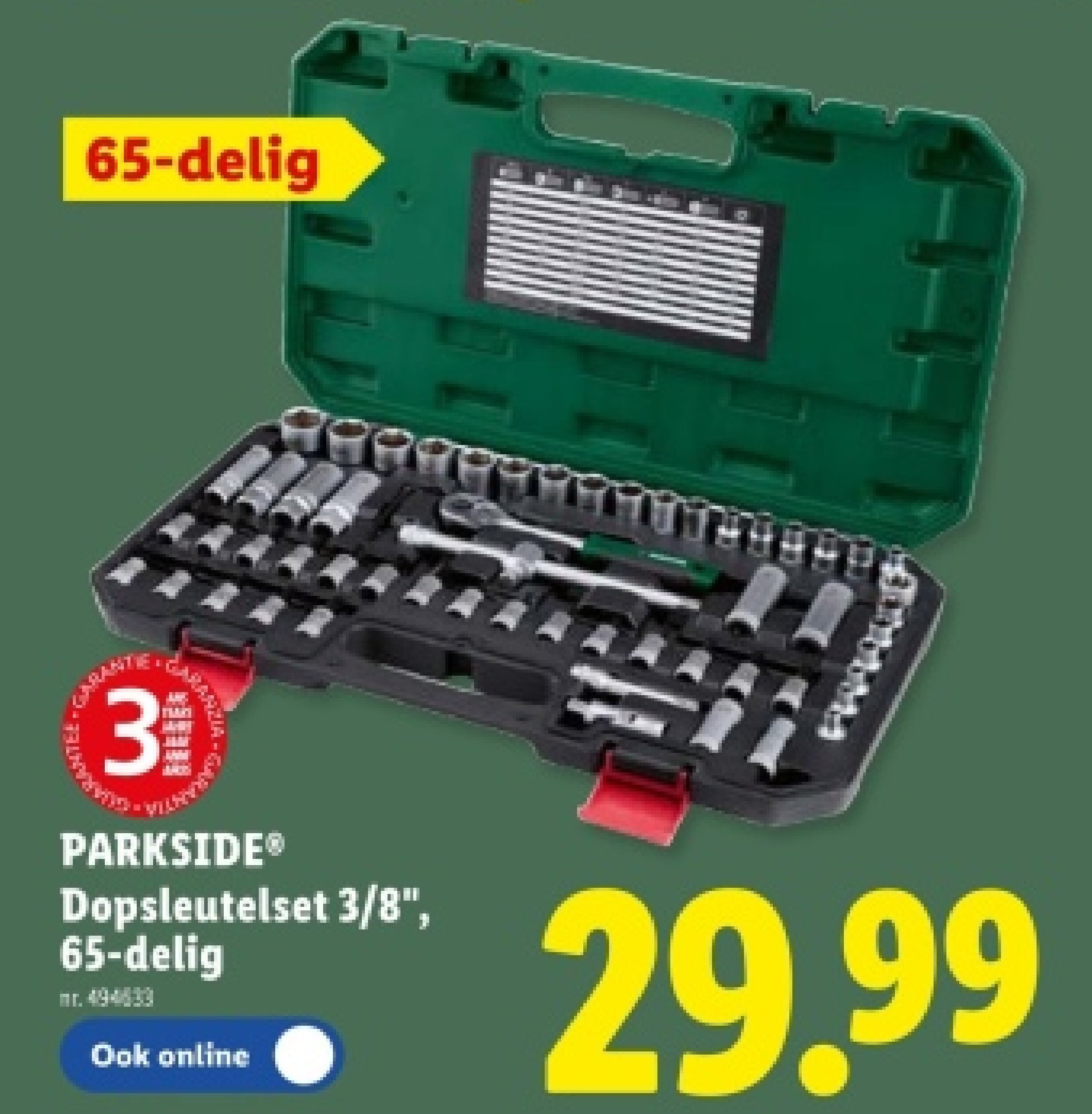 Dopsleutelset 3/8", 65-delig