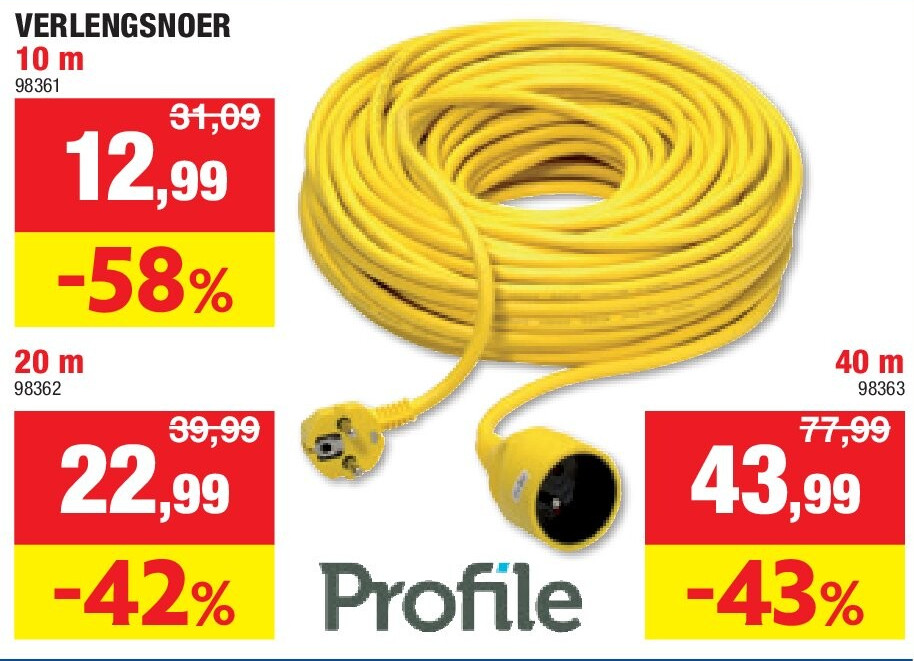 VERLENGSNOER 10 m