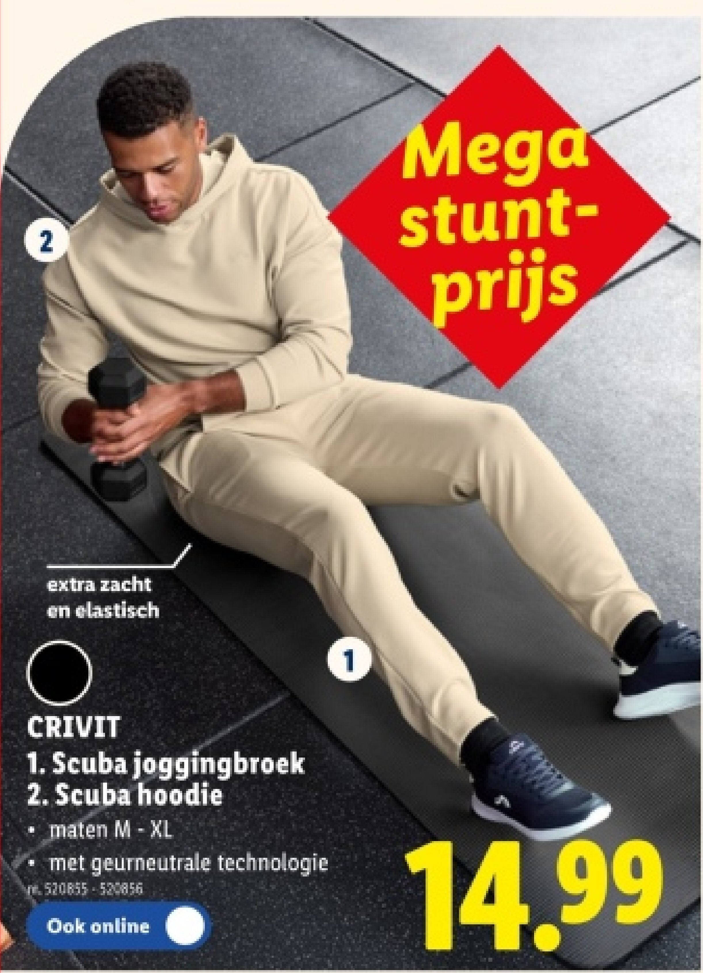 1. Scuba joggingbroek 2. Scuba hoodie