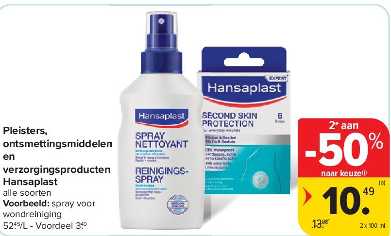 Pleisters, ontsmettingsmiddelen en verzorgingsproducten Hansaplast