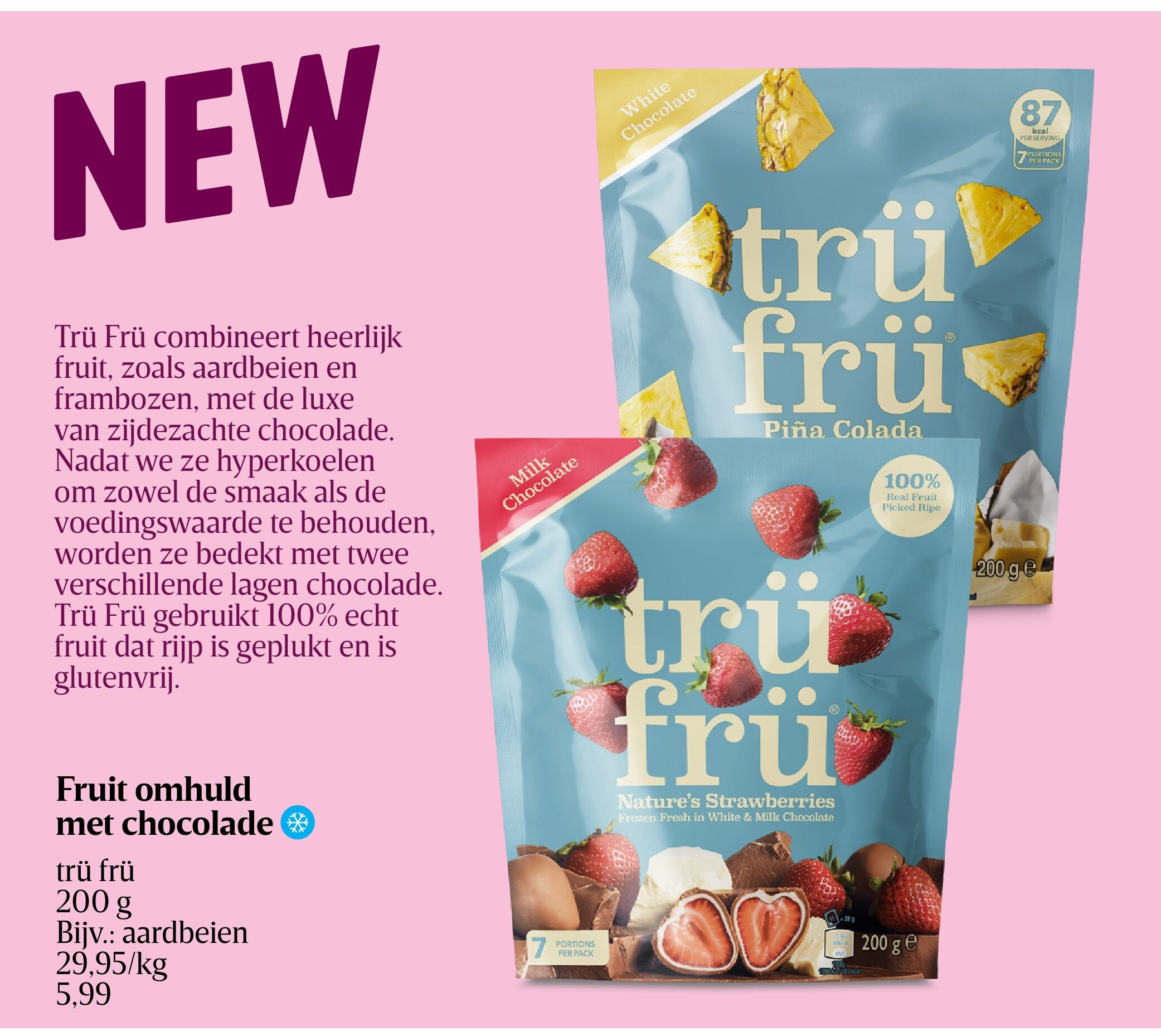 Fruit omhuld met chocolade