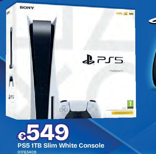 PS5 1TB Slim White Console