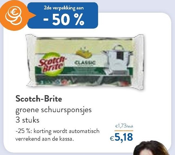 groene schuursponsjes 3 stuks