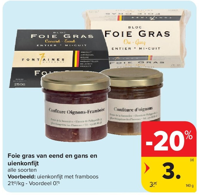 Foie gras van eend en gans en uienkonfijt