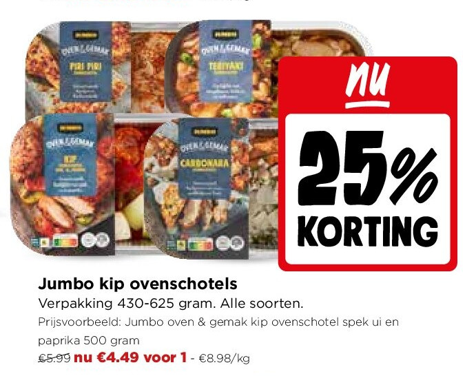 Jumbo kip ovenschotels