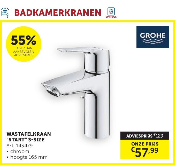 WASTAFELKRAAN "START" S-SIZE