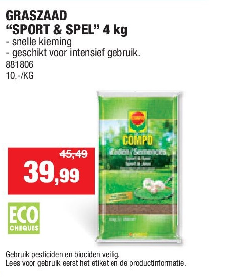 GRASZAAD “SPORT & SPEL” 4 kg