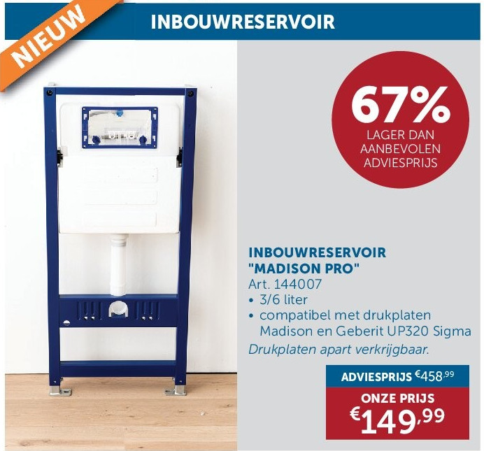 INBOUWRESERVOIR "MADISON PRO"