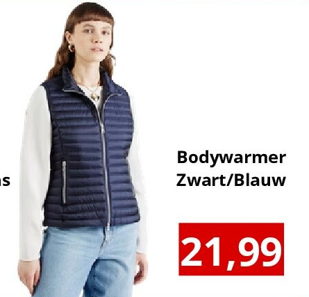 Bodywarmer Zwart/Blauw
