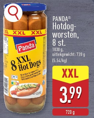 Hotdog worsten, 8st.