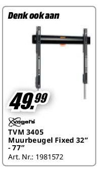 TVM 3405 Muurbeugel Fixed 32” - 77”