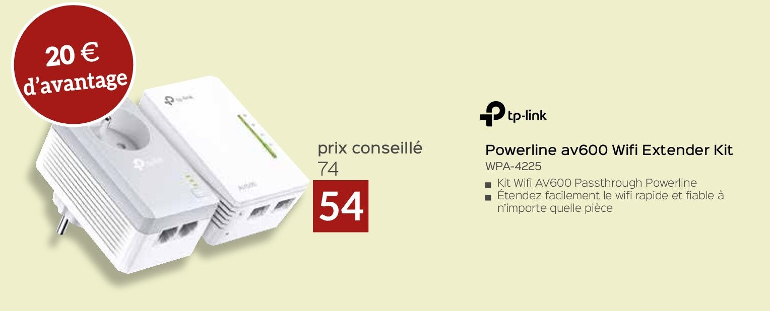 Powerline av600 Wifi Extender Kit