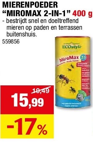 MIERENPOEDER “MIROMAX 2-IN-1” 400 g