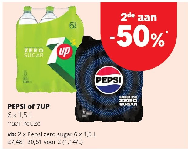 Pepsi zero sugar 6 x 1,5 L