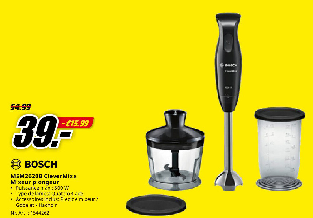Bosc MSM2620B CleverMixx Mixeur plongeur
