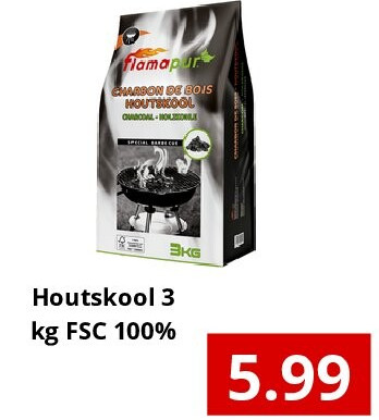 Houtskool 3 kg FSC 100%