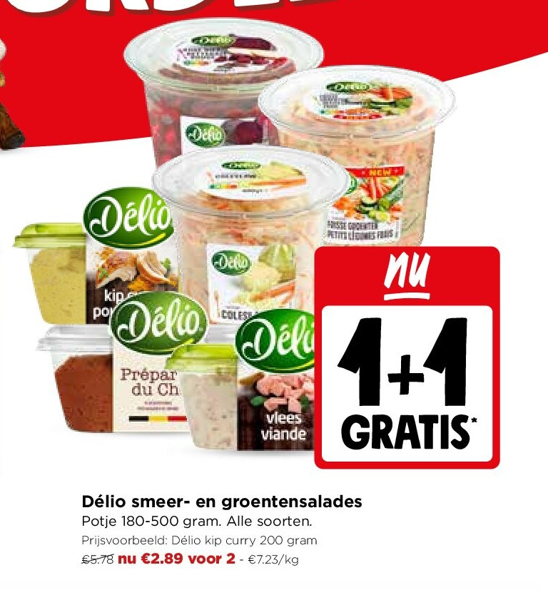 Délio smeer- en groentensalades
