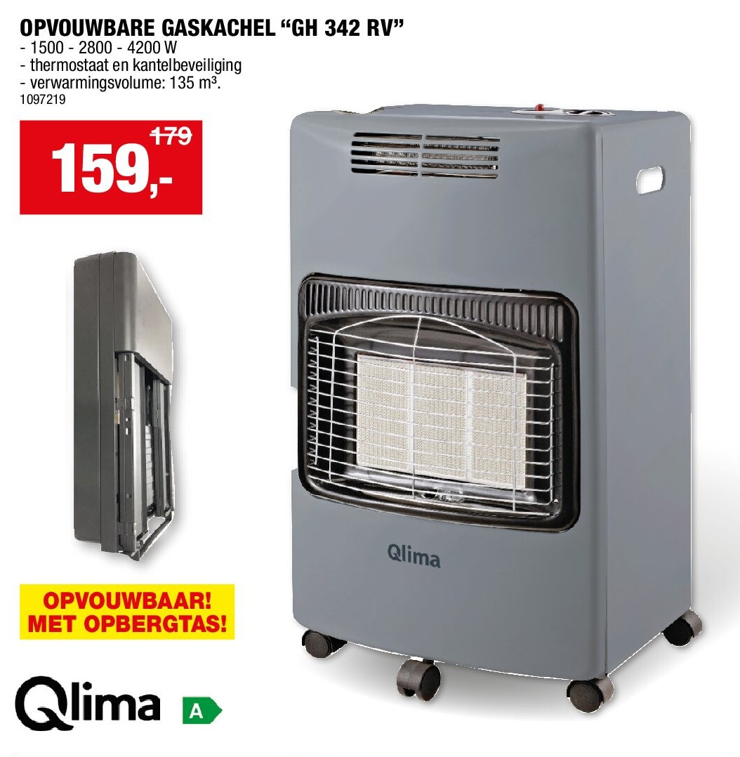 OPVOUWBARE GASKACHEL “GH 342 RV”