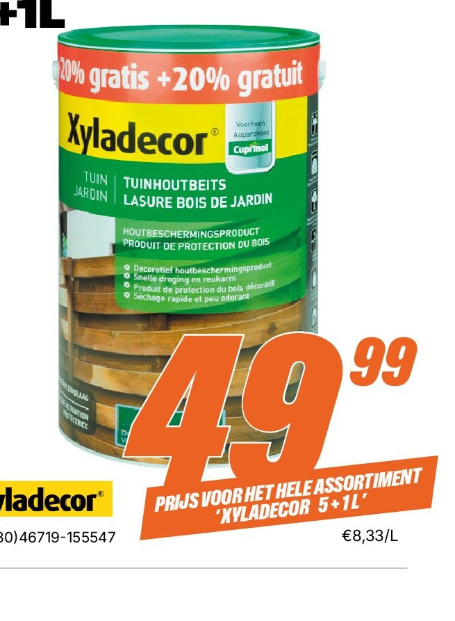 Xyladecor tuinhoutbeits 5+1 L