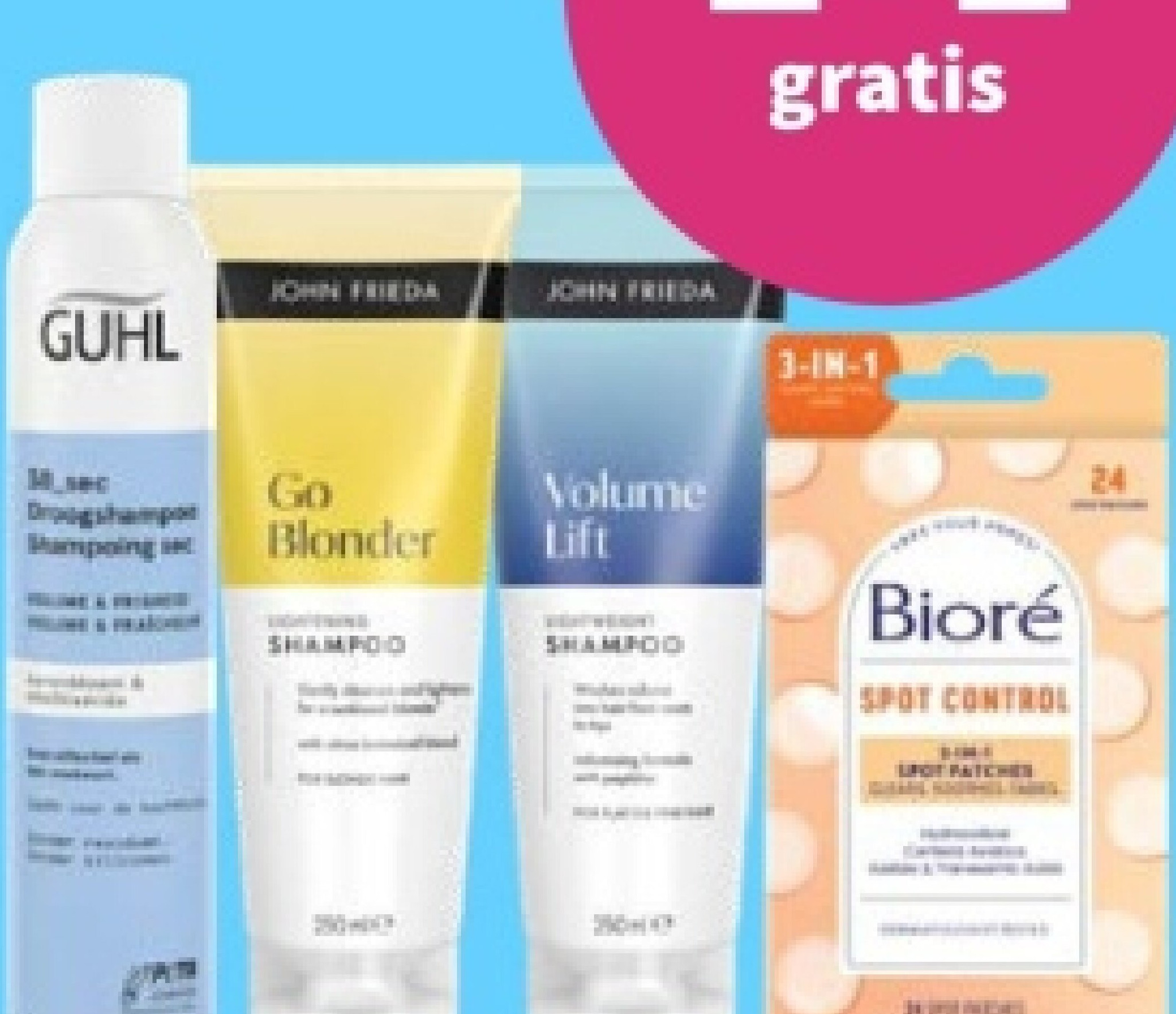 Guhl Care, John Frieda en Bioré