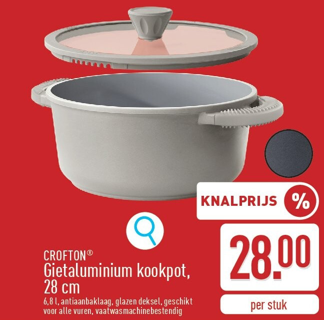 Gietaluminium kookpot, 28cm