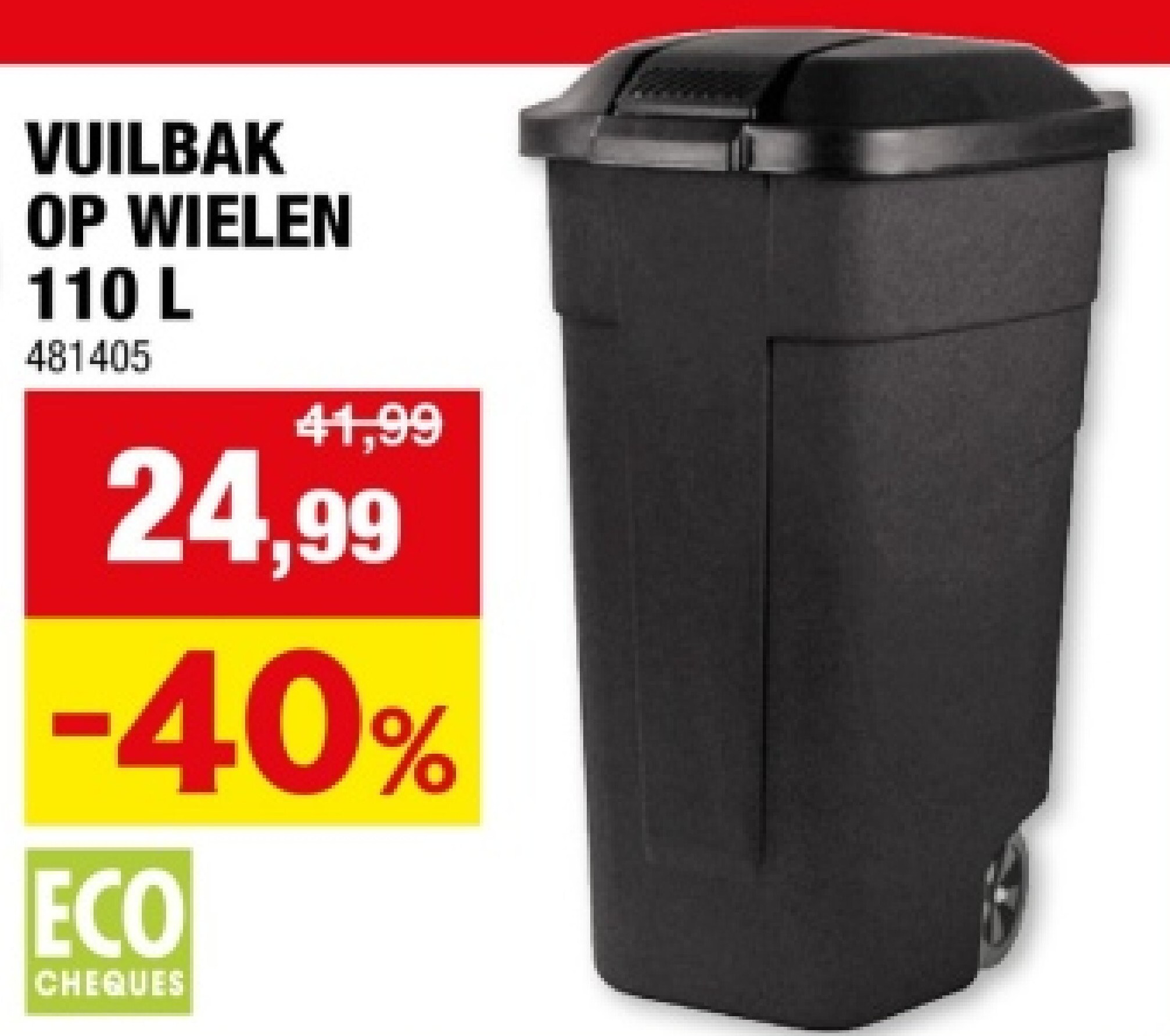 VUILBAK OP WIELEN 110 L
