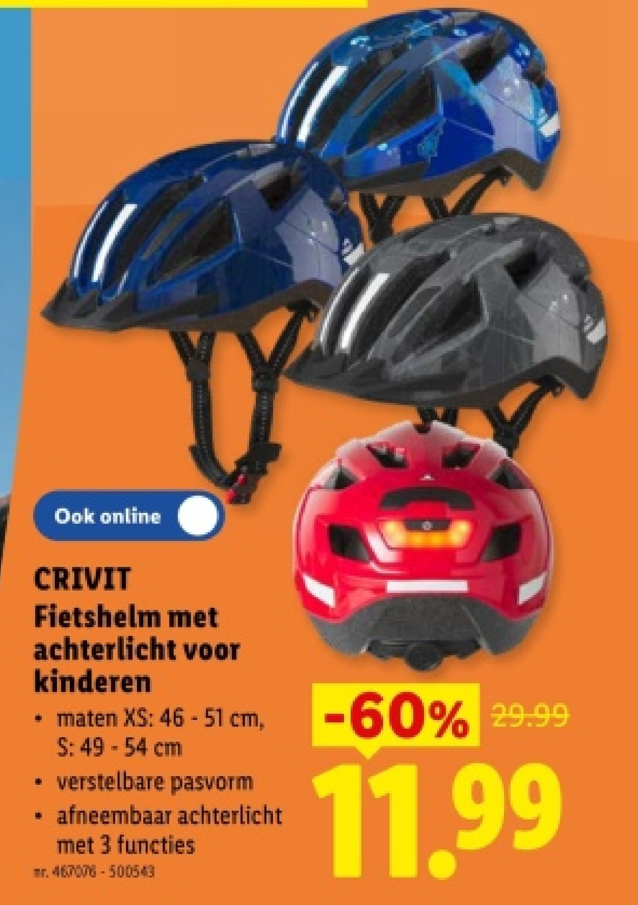 Fietshelm met achterlicht voor kinderen