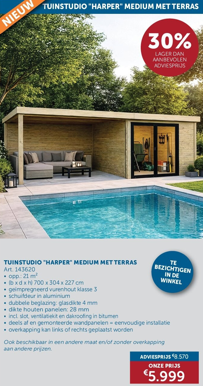 TUINSTUDIO "HARPER" MEDIUM MET TERRAS