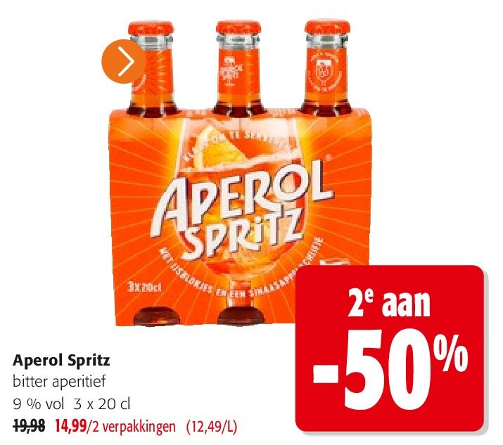 Aperol Spritz bitter aperitief 9 % vol 3 x 20 cl