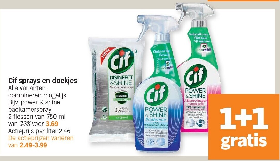 Cif sprays en doekjes