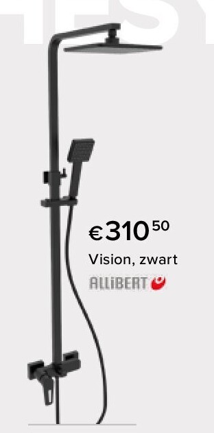 DOUCHESYSTEMEN Vision, zwart