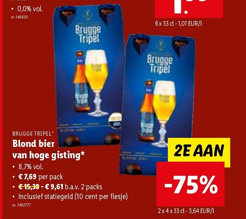 Blond bier van hoge gisting