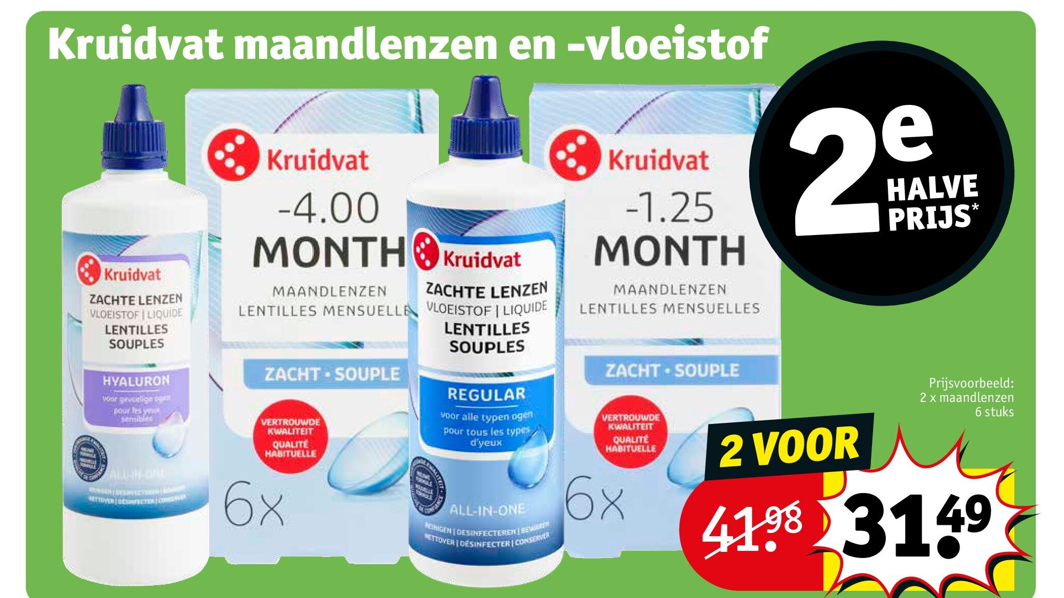 2 x maandlenzen 6 stuks