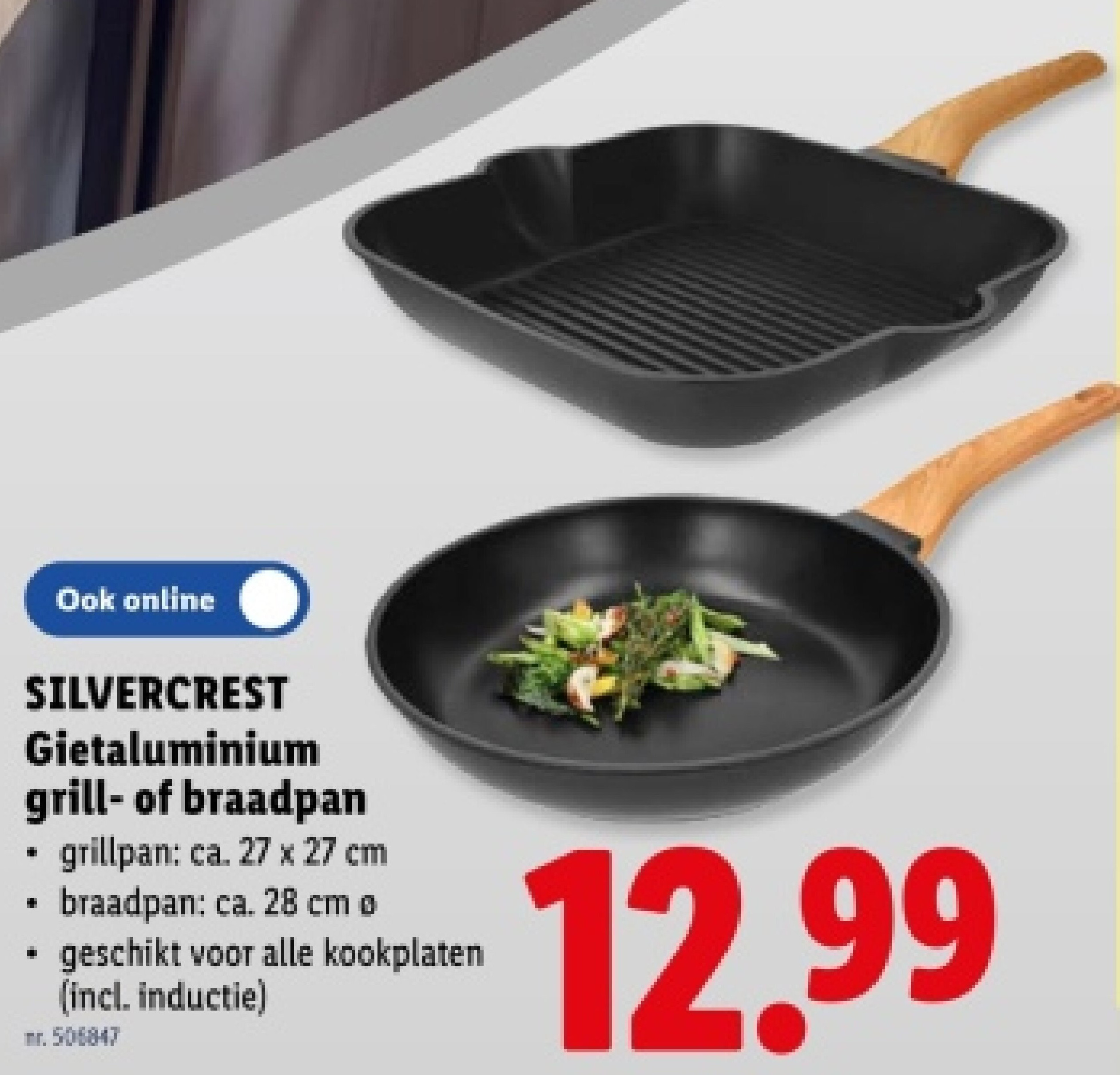 Gietaluminium grill- of braadpan