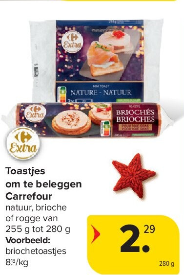 Toastjes om te beleggen Carrefour