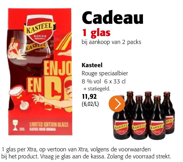Kasteel Rouge speciaalbier 8 % vol 6 x 33 cl