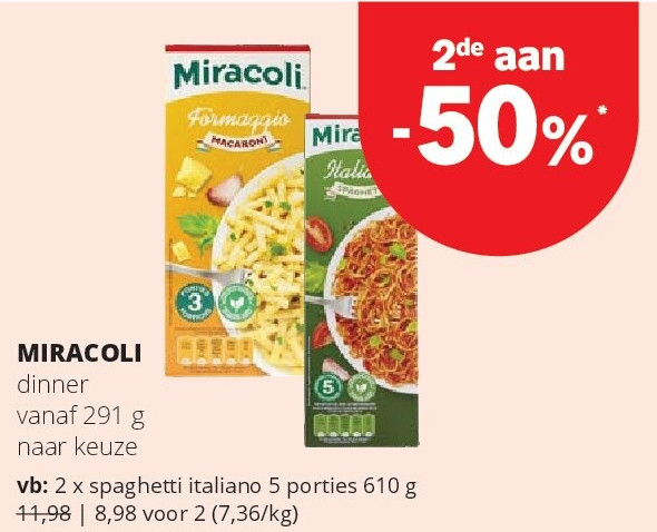 MIRACOLI dinner vanaf 291 g