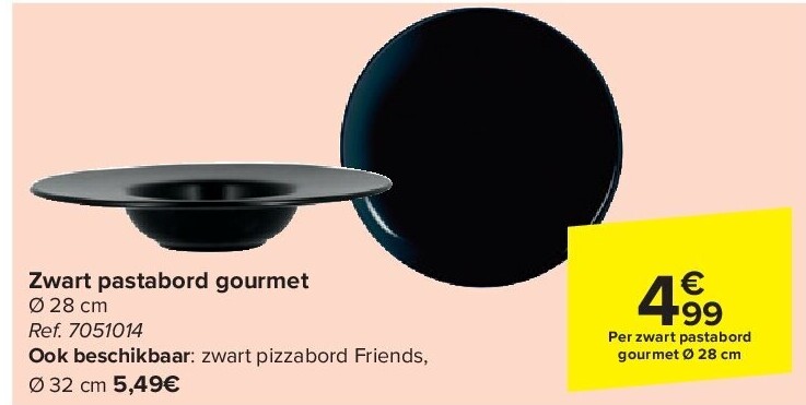 Zwart pastabord gourmet