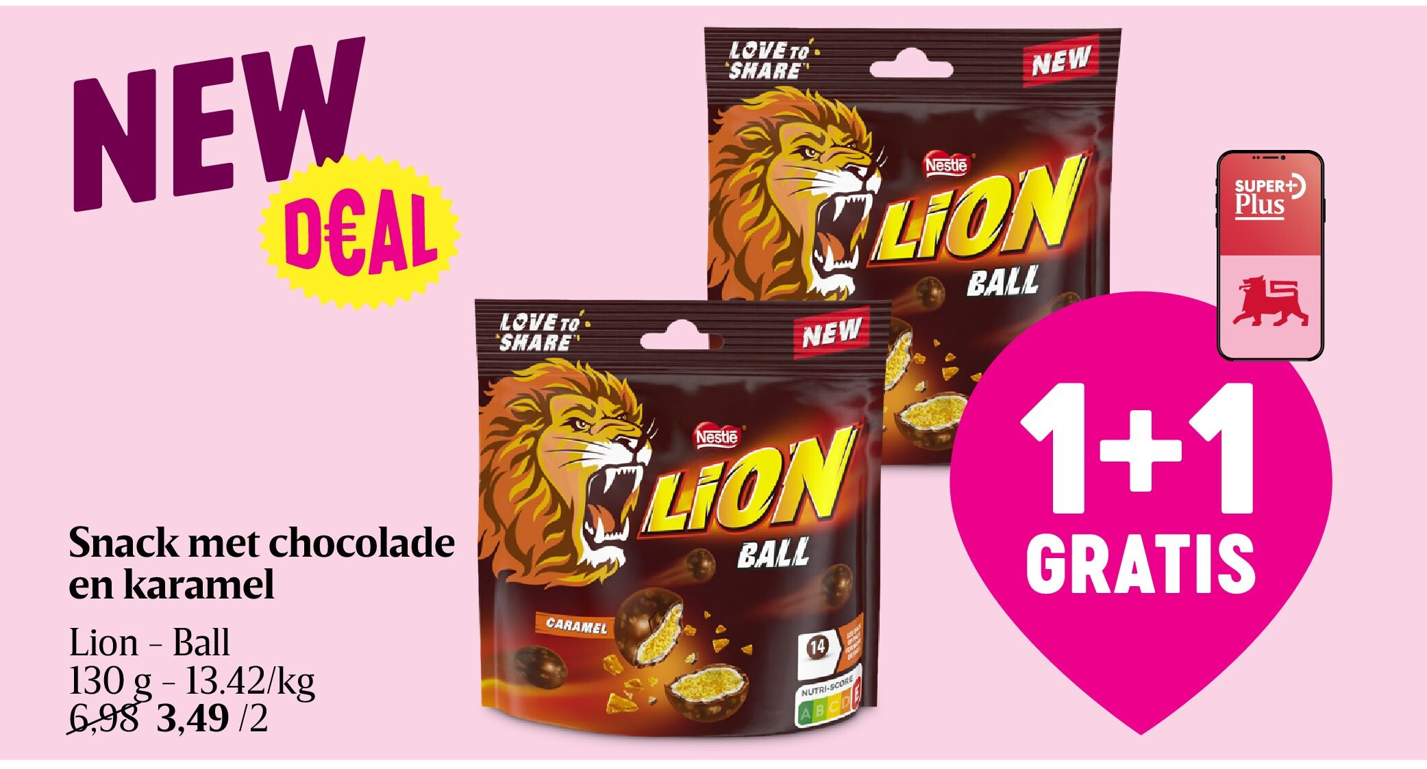 Snack met chocolade en karamel