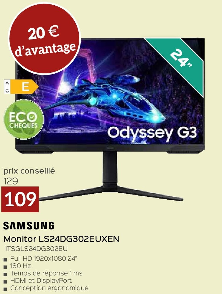 Samsung Monitor LS24DG302EUXEN ITSGLS24DG302EU