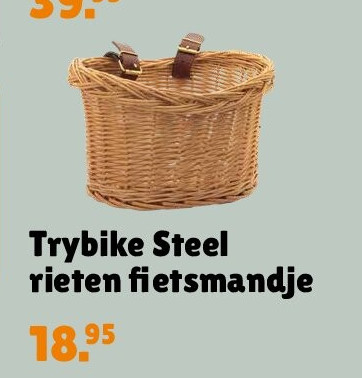 Trybike Steel rieten fietsmandje