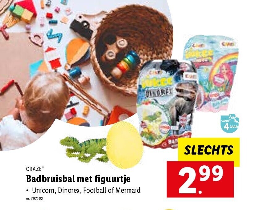 Badbruisbal met figuurtje