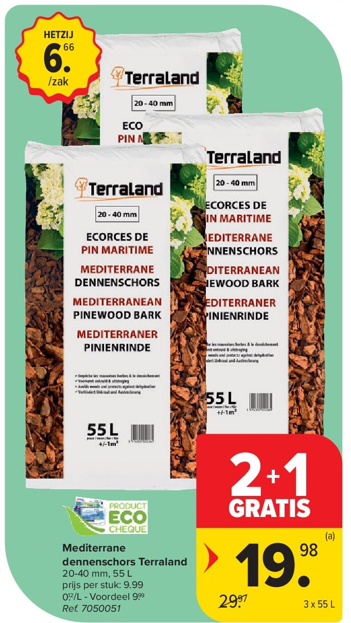 Mediterrane dennenschors Terraland