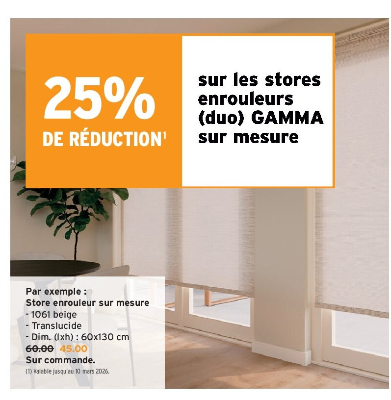 Store enrouleur sur mesure
