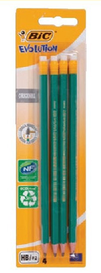 Set van 4 HB potloden Evolution